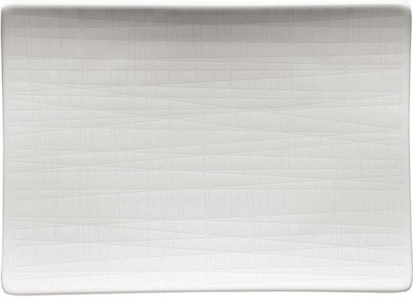 Rosenthal Mesh Platte flach weiß 13 x 18 cm