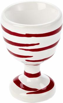 Gmundner Eierbecher glatt 7,5 cm rotgeflammt