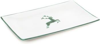 Gmundner Platte rechteckig 30 x 20 cm grüner Hirsch