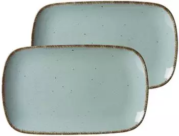 Ritzenhoff & Breker 2er Set Servierplatte 33x20 blau Casa