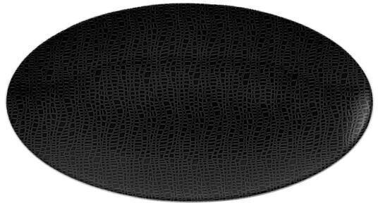 Seltmann Weiden Life Fashion Glamorous Black Servierplatte oval 33x18 cm