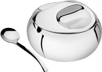 Tramontina Buena Zuckerdose mit Löffel, Edelstahl, grau (64400-500)
