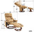 MCombo TV-Relaxsessel 9019 mit Hocker (6151-9068) Gelbbeige