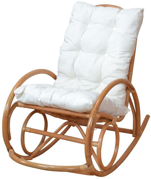 Möbel direkt online Schaukelstuhl mit Auflage Relax 62x118x97 cm braun
