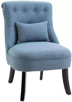 HomCom Relaxsessel mit R&uuml;ckenkissen 52,5x69x77 cm blau