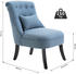 HomCom Relaxsessel mit Rückenkissen 52,5x69x77 cm blau