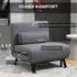 HomCom Schlafsessel mit Bettfunktion 75x70x75 cm Dunkelgrau