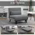 HomCom Schlafsessel mit Bettfunktion 75x70x75 cm Dunkelgrau