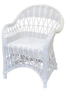 Möbel direkt online Rattansessel Sylt 65x65x85 cm weiß