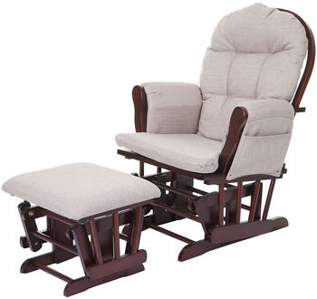 Mendler Schwingstuhl HWC-C76 Creme/grau