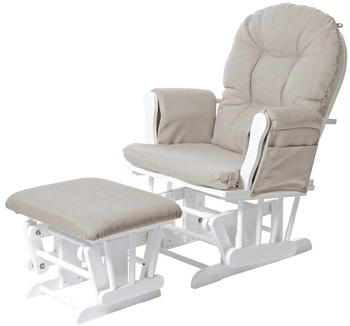 Mendler Schwingstuhl HWC-C76 creme/wei&szlig;