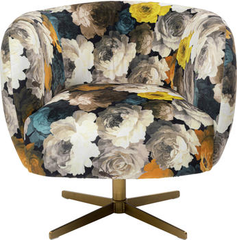 KARE Drehsessel Peony Flower Gelb (84685)