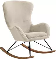 SalesFever Schaukelstuhl "Komfortabl und im Vintage-Stil" () in Lammfelloptik