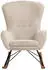 SalesFever Schaukelstuhl Lammfelloptik Eichenholz 70x94x102 cm Beige