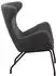 SalesFever Relaxsessel Teddyfell Metall schwarz 77x62x95 cm grau