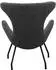 SalesFever Relaxsessel Teddyfell Metall schwarz 77x62x95 cm grau