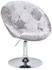 Svita Havanna Clubsessel Samt Retro silber