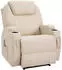 HomCom Relaxsessel unstleder Holz Metall Schaumstoff Beige 82x97x110 cm (700-029V02CW)