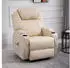 HomCom Relaxsessel unstleder Holz Metall Schaumstoff Beige 82x97x110 cm (700-029V02CW)