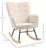 HomCom Schaukelstuhl Schwing Polyester Beige 71x92x101 cm (839-613V00BG)