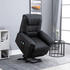 HomCom Relaxsessel mit Heizfunktion mit Fernbedienung Kunstleder Schwarz 93x95x106 cm (700-120V91BK)