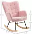 HomCom Akzentstuhl Relaxsessel Berbervlies 71x92x101 cm rosa (839-613V00PK)