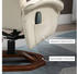 HomCom Relaxsessel mit Fußhocker 360° drehbar Kunstleder Stahl 73x83x106 cm cremeweiß+Braun (700-160V90CW)