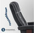 MCombo Relaxsessel mit Hocker 360°drehbar 9019 (Dunkelgrau-Webstoff) (6151)