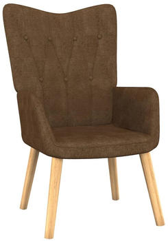 vidaXL Relaxsessel mit Hocker Braun Stoff (327537)