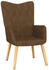 vidaXL Relaxsessel mit Hocker Braun Stoff (327537)