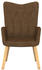 vidaXL Relaxsessel mit Hocker Braun Stoff (327537)