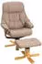 HomCom Relaxsessel mit Hocker, Drehbarer Mikrofaser Braun 78x82,5x109 cm (833-838V70BN)