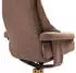 HomCom Relaxsessel mit Hocker, Drehbarer Mikrofaser Braun 78x82,5x109 cm (833-838V70BN)
