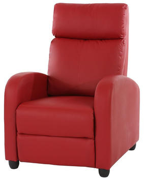 Mendler Fernsehsessel Relaxsessel Denver Kunstleder rot (28721)
