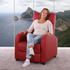 Mendler Fernsehsessel Relaxsessel Denver Kunstleder rot (28721)