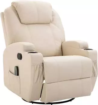 HomCom Relaxsessel 84x109x92 cm Cremewei&szlig;