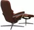 Stressless Consul Set Cross Base mit Hocker Leder 78x97x70cm braun/ copper