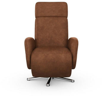 sit&more TV-Sessel 71x110x82cm manuell verstellbar Luxus-Microfaser cognac braun