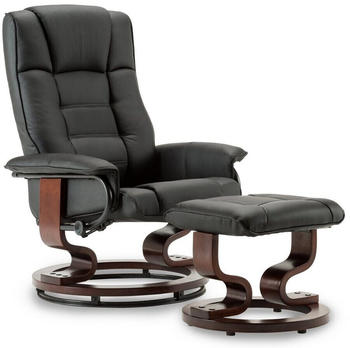 MCombo TV-Relaxsessel 9019 mit Hocker (6151-9019) schwarz/braun