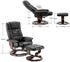 MCombo TV-Relaxsessel 9019 mit Hocker (6151-9019) schwarz/braun