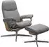 Stressless Consul Set Cross Base mit Hocker Leder 78x97x70cm Eiche/grau