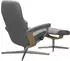 Stressless Consul Set Cross Base mit Hocker Leder 78x97x70cm Eiche/grau