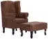 vidaXL Chesterfield-Sessel 78x 67x108 cm Braun Wildleder-Optik
