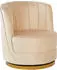 SalesFever Dreh-Sessel 360° mit Diamantsteppung Samt 68x57x77 cm beige-goldfarben