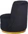 SalesFever Dreh-Sessel 360° mit Diamantsteppung Samt 68x57x77 cm schwarz-goldfarben