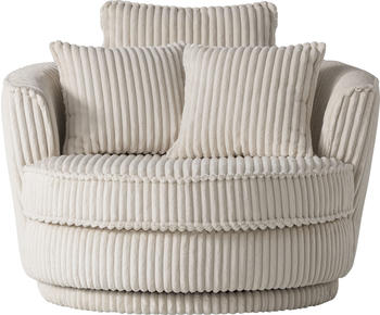 Leonique Drehsessel 360&deg; MAISIE CORD 120x86 cm Hellgrau