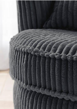 Leonique Drehsessel 360&deg; MAISIE CORD inkl. Hocker 120x86 cm Anthrazit