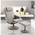 HomCom Reclining Chair with Foot Support Grey 78x67x98 cm