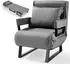 Makika 4in1 Schlafsessel Rio Klappbar 73x55x80 cm grau