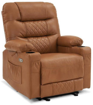 MCombo Relaxsessel mit Liegefunktion (6160-7033) braun
